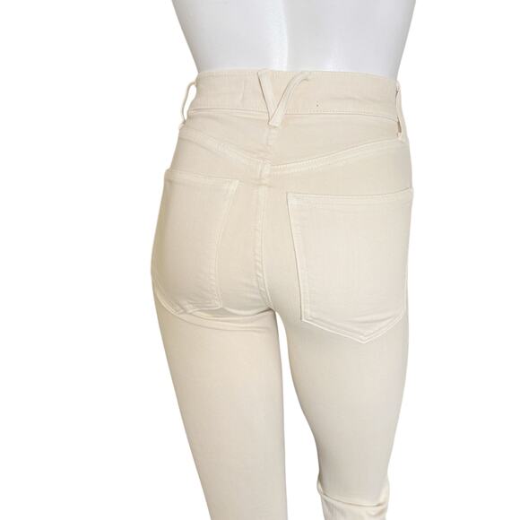 Veronica Beard | Women's Ecru Sheridan Flare High Rise Jeans | Size: 24 - Picture 6 of 8